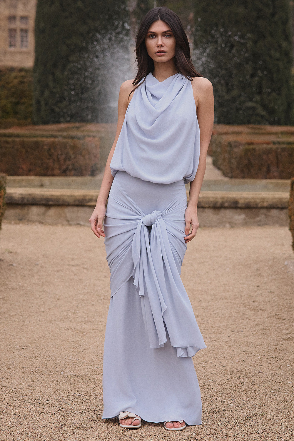 Sky Kowloon Skirt Dusty Blue