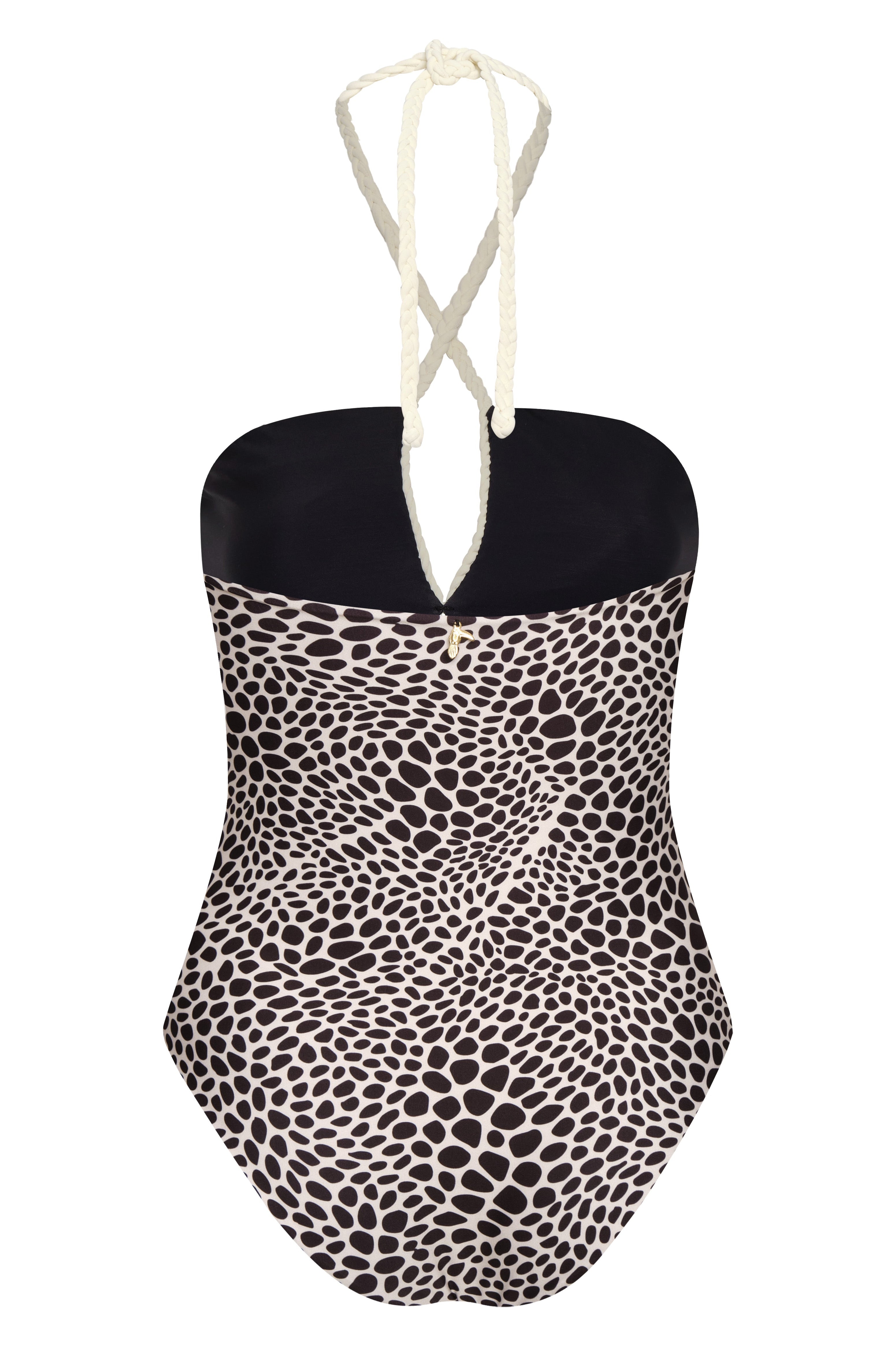 Saint Tropez One Piece / Ivory & Black Animal Print