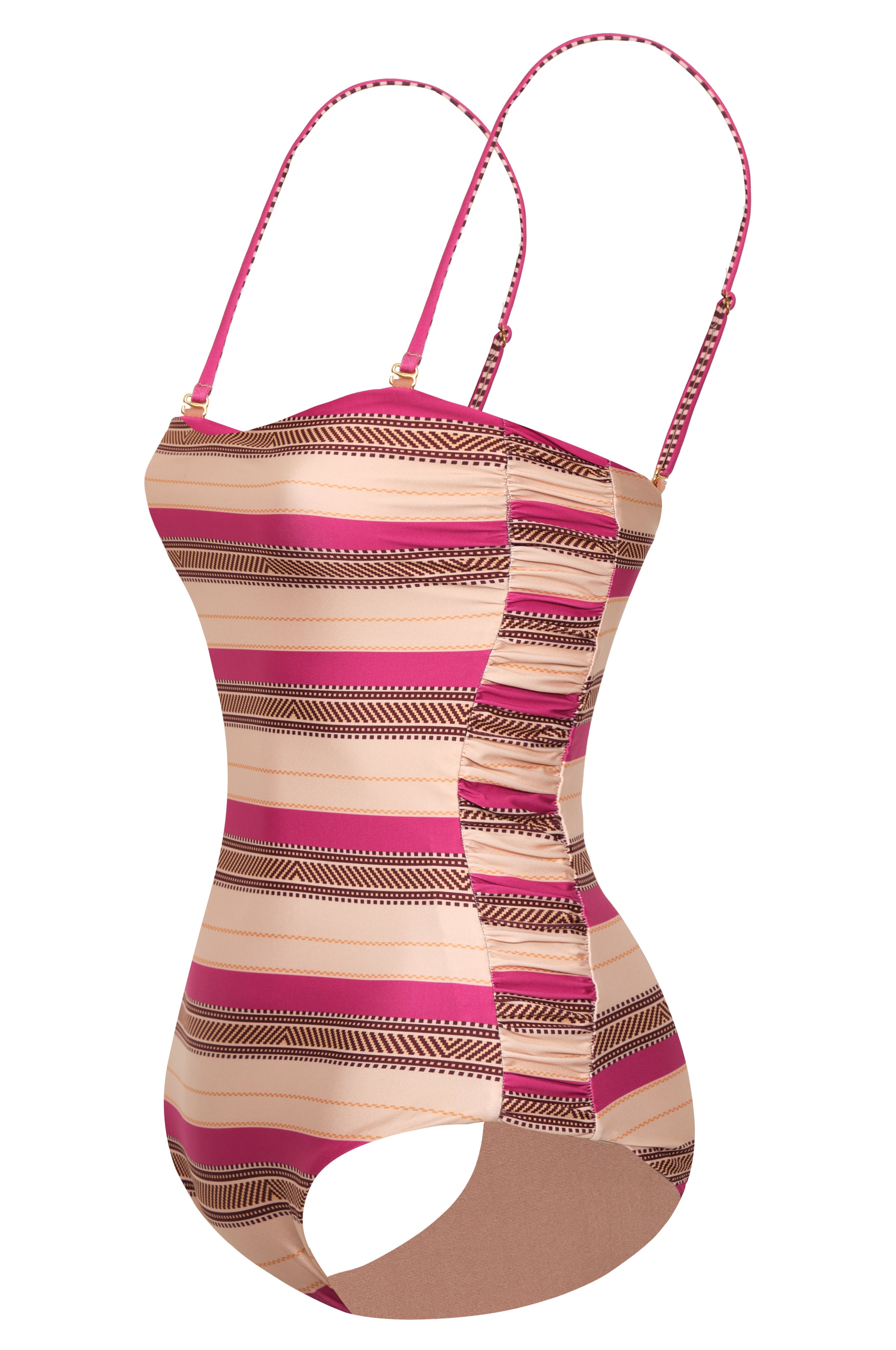 Las Balsas One Piece / Ethnic Pink Stripes