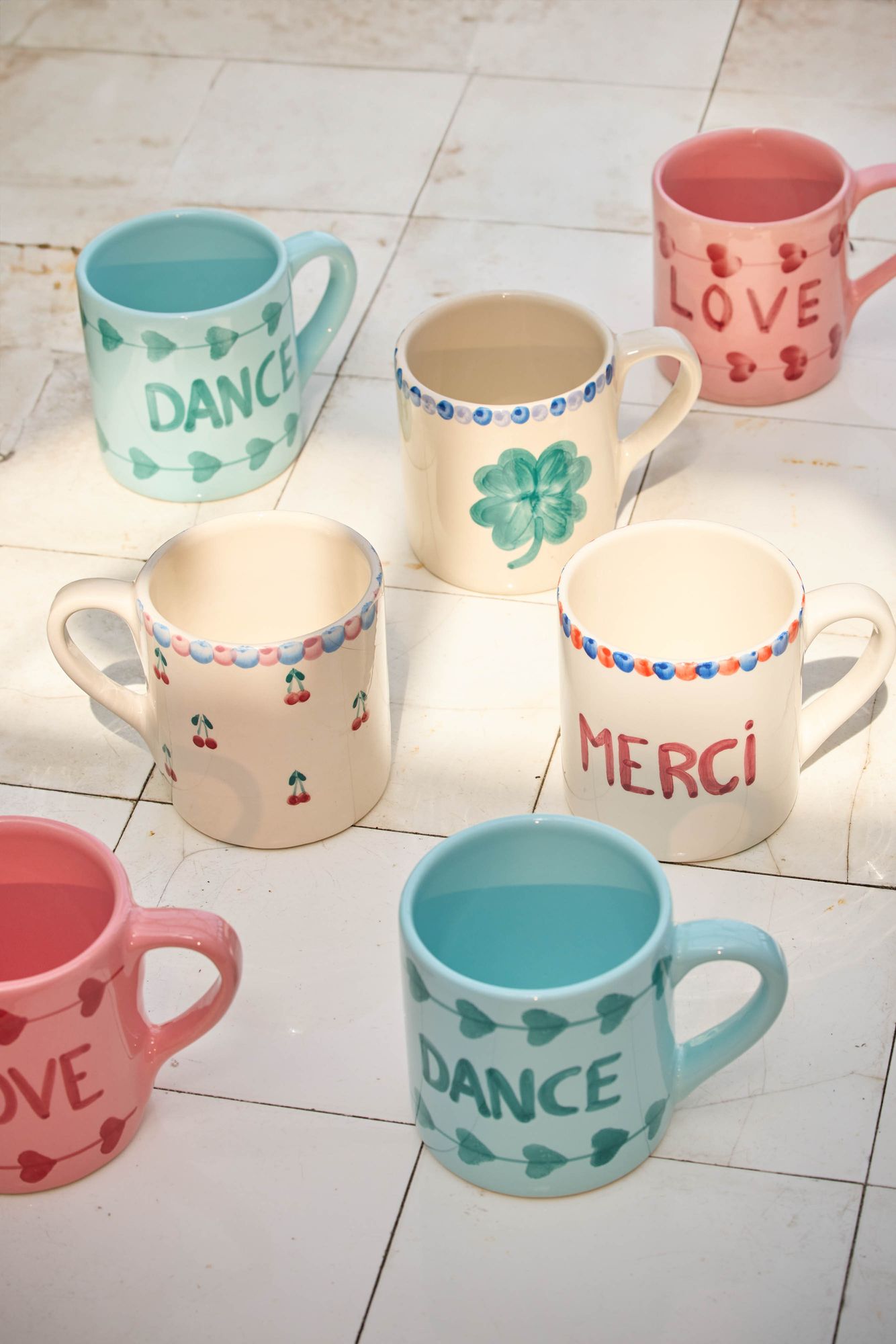 Ceramic Mug with Hand-painted DANCE