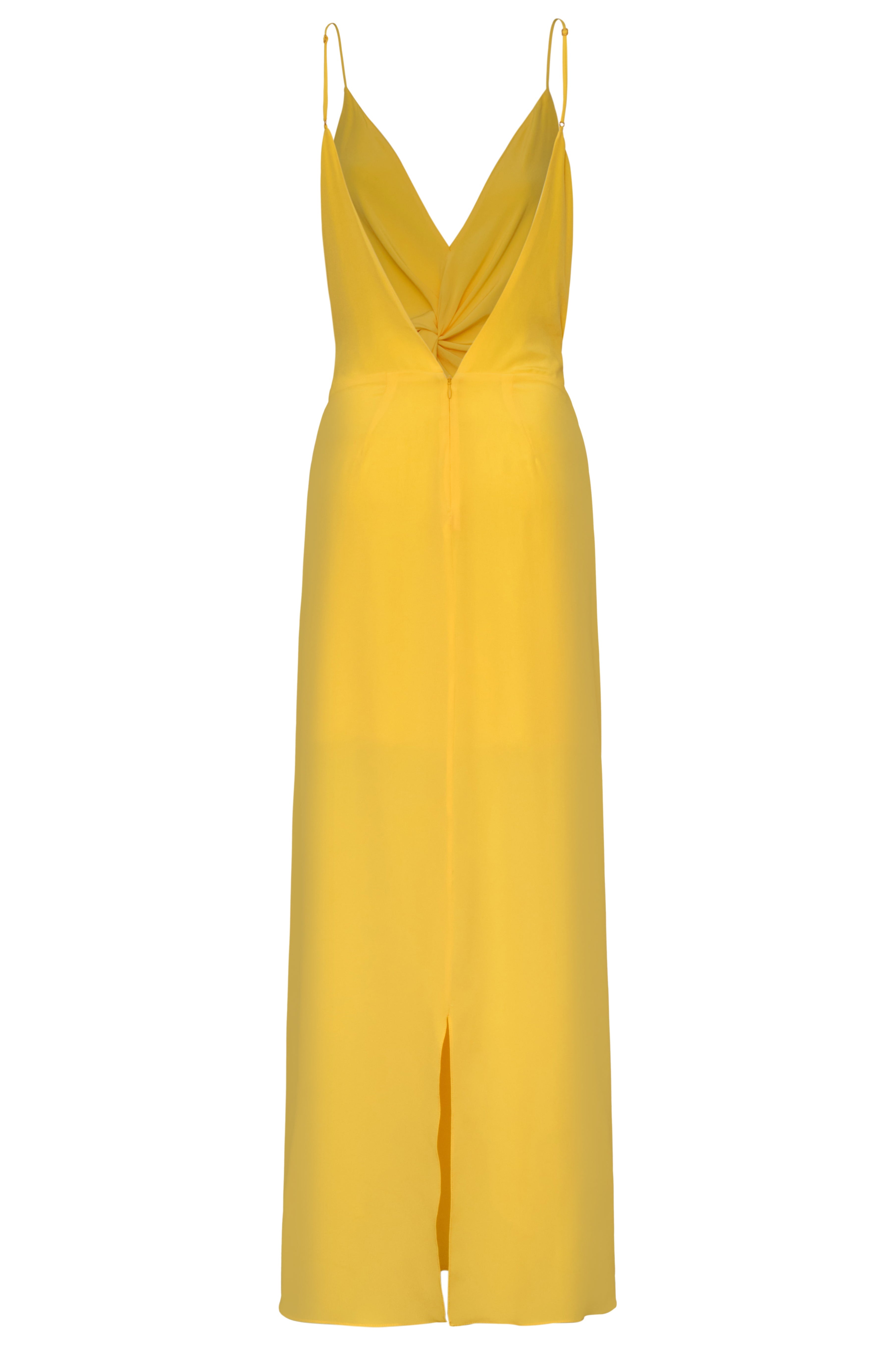 Macarena Silk Midi Dress / Yellow