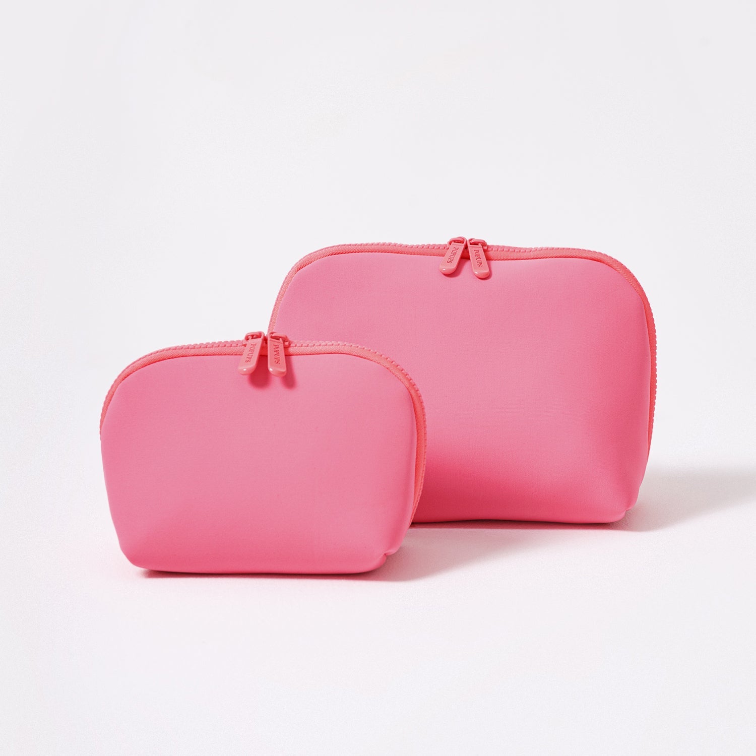 MAKEUP POUCH SET NEON PINK - XOXO