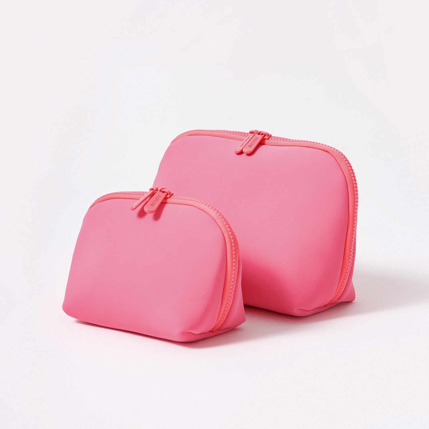 MAKEUP POUCH SET NEON PINK - XOXO