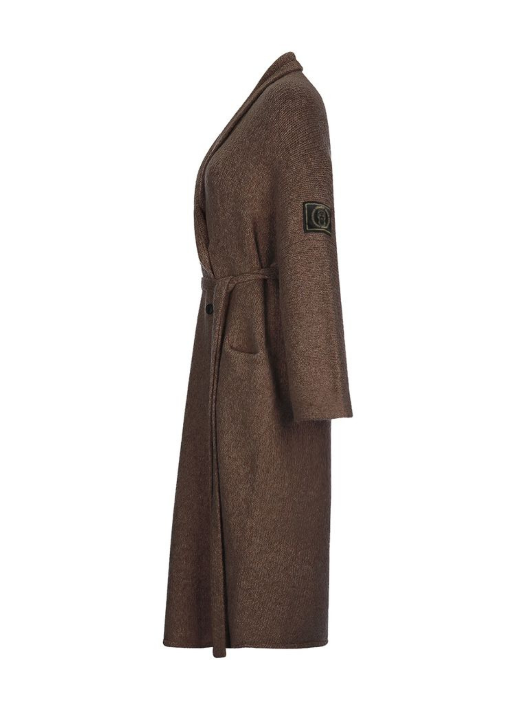 ARMY PATCH BREAKFAST COAT - MOCCA