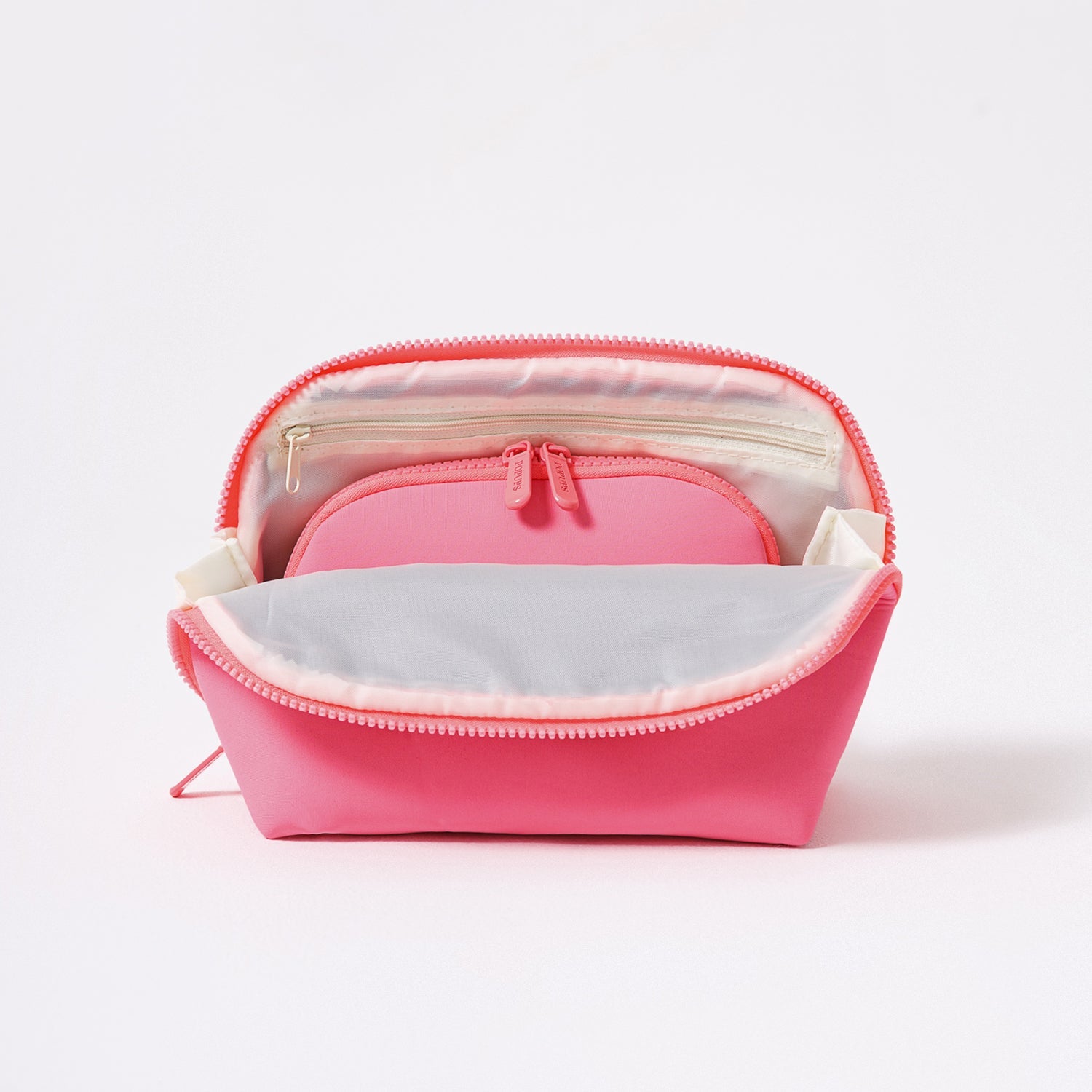 MAKEUP POUCH SET NEON PINK - XOXO