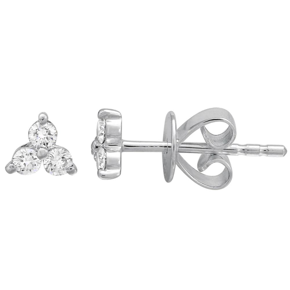 Gold Diamond Trio Earring
