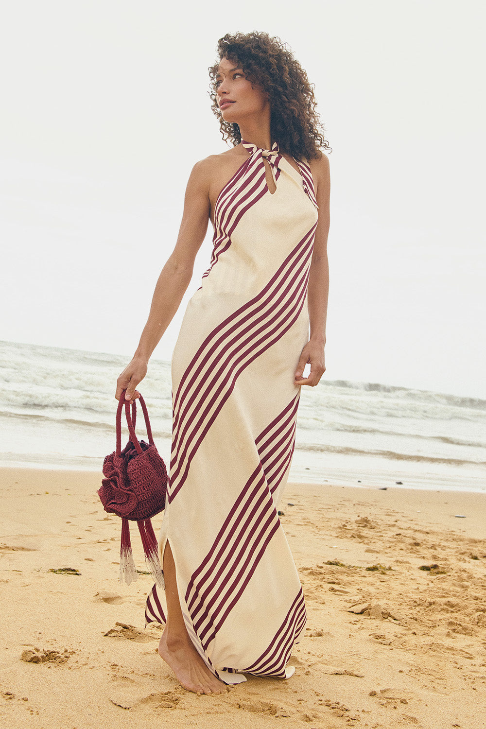 Filosofia del Arte Dress Ivory Burgundy