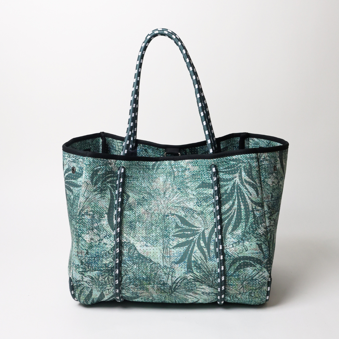 JUNGLE FEVER DENIM GREEN BASIC SET - EVERYDAY TOTE AND POUCH