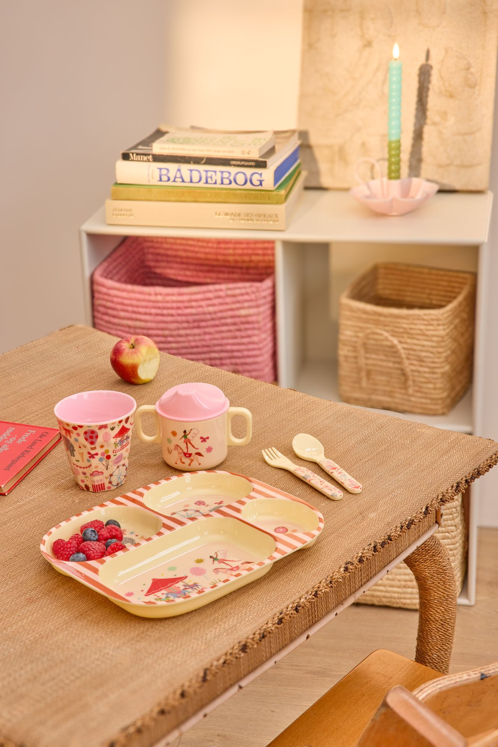 Melamine 2 Handle Baby Cup Nathalie Lete Pink Print