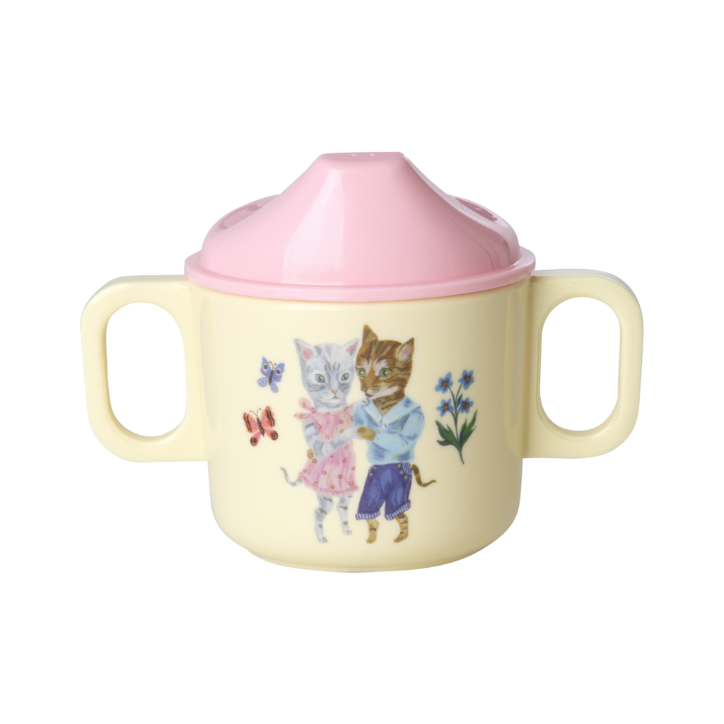 Melamine 2 Handle Baby Cup Nathalie Lete Pink Print