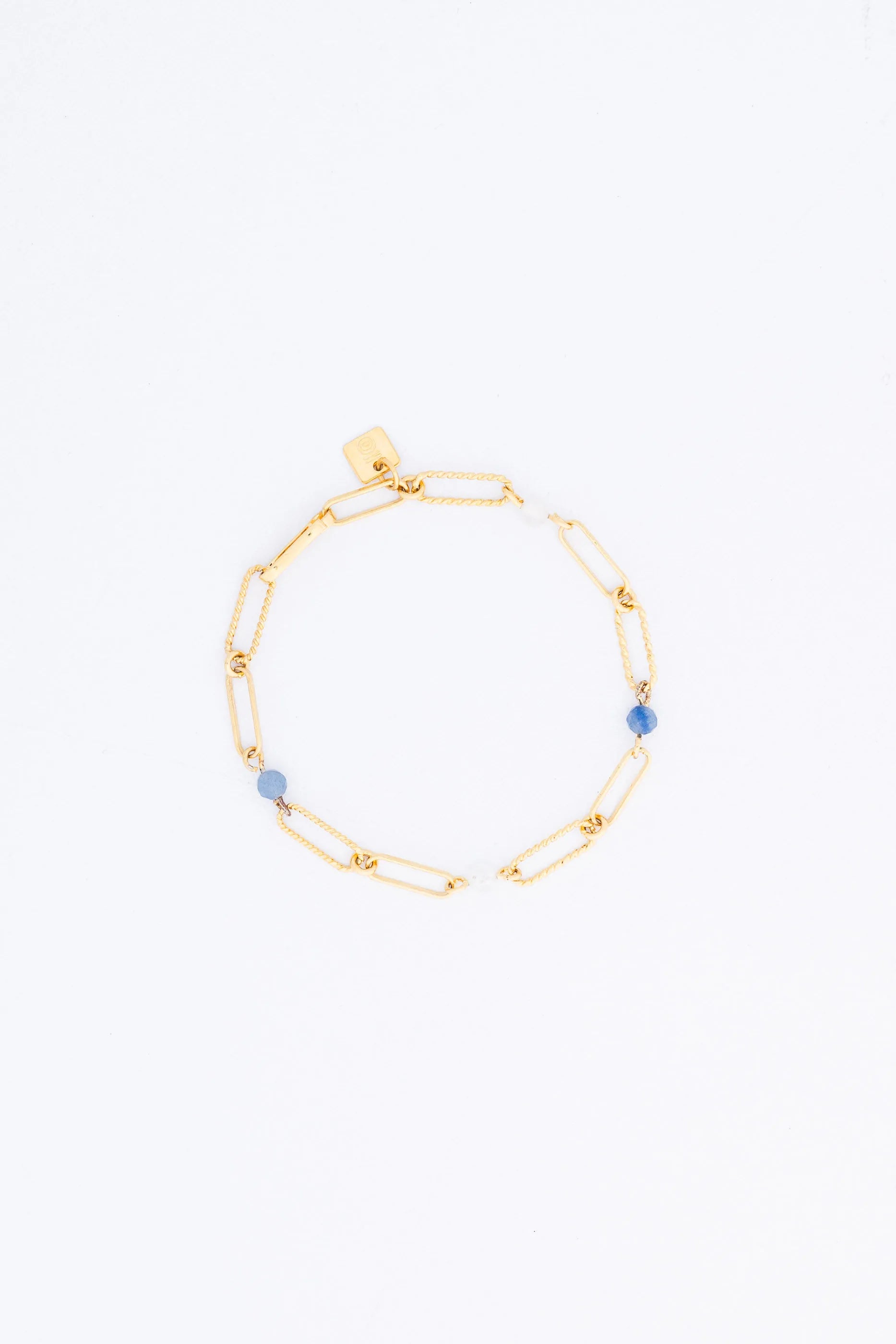 Blue and White Clip Bracelet