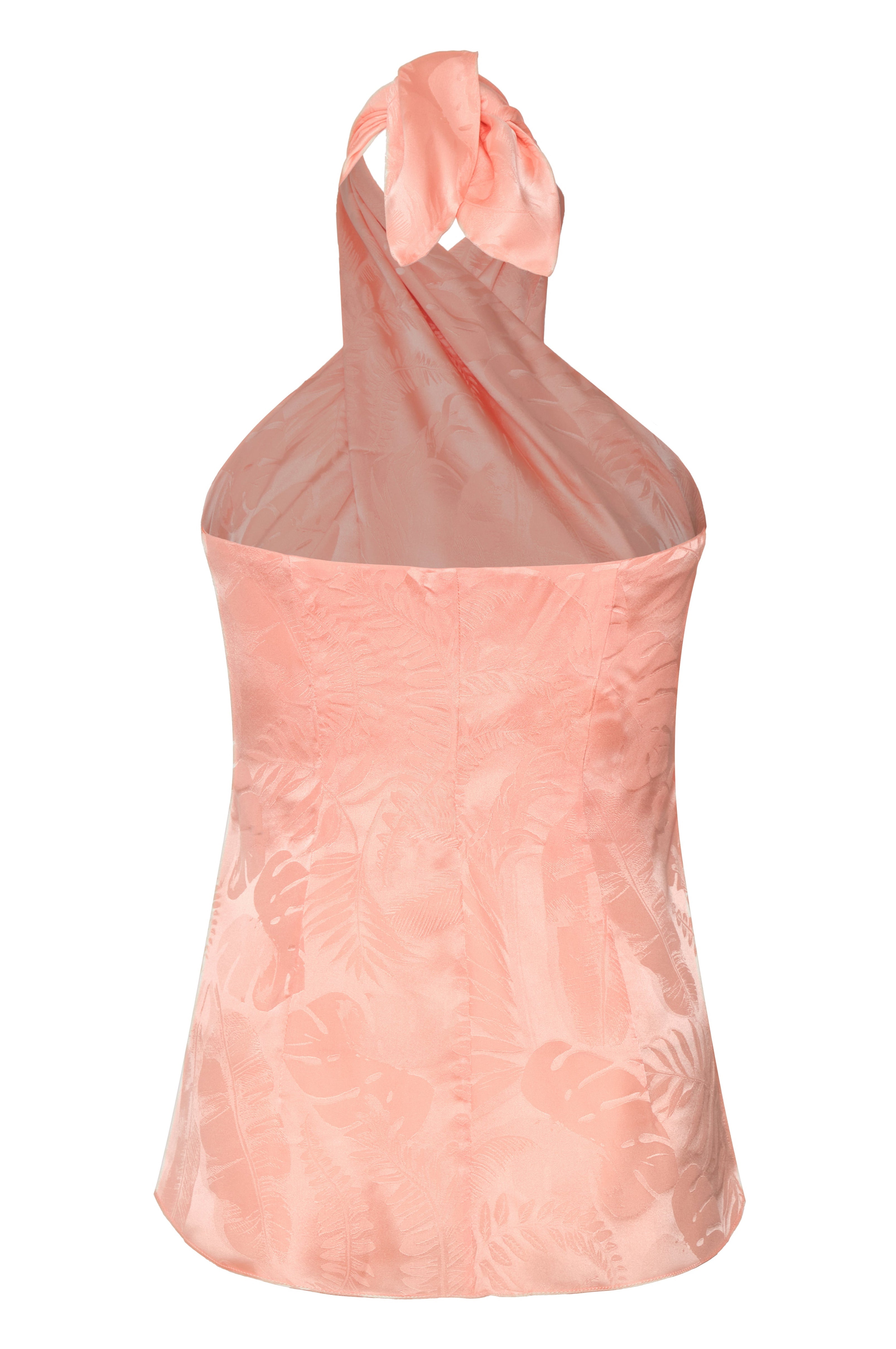 Cayetana Silk Jacquard Blouse / Peach