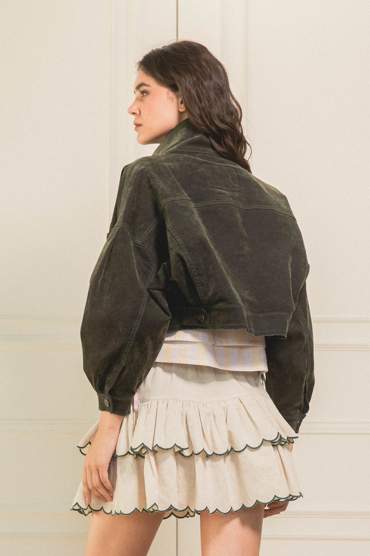 Chaqueta Balloon Velvet Military