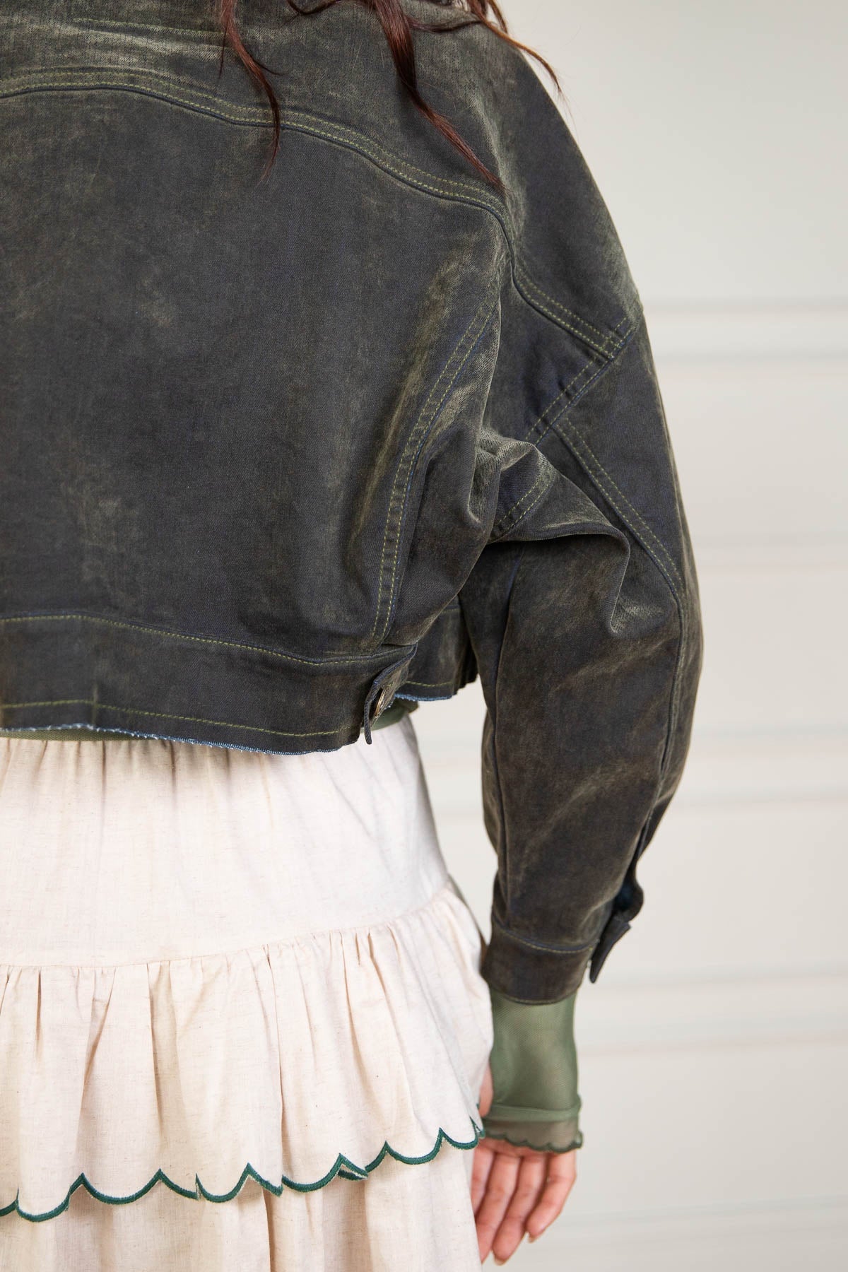 Chaqueta Balloon Velvet Military