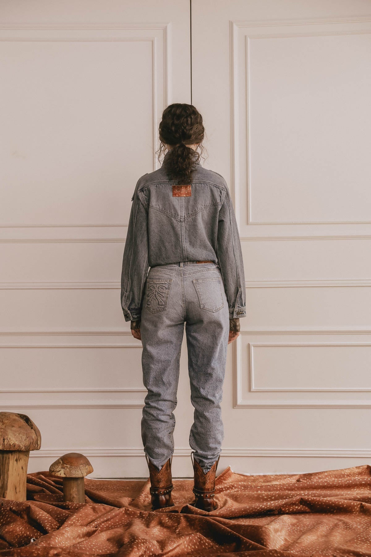 Chaqueta Bomber Military Azul