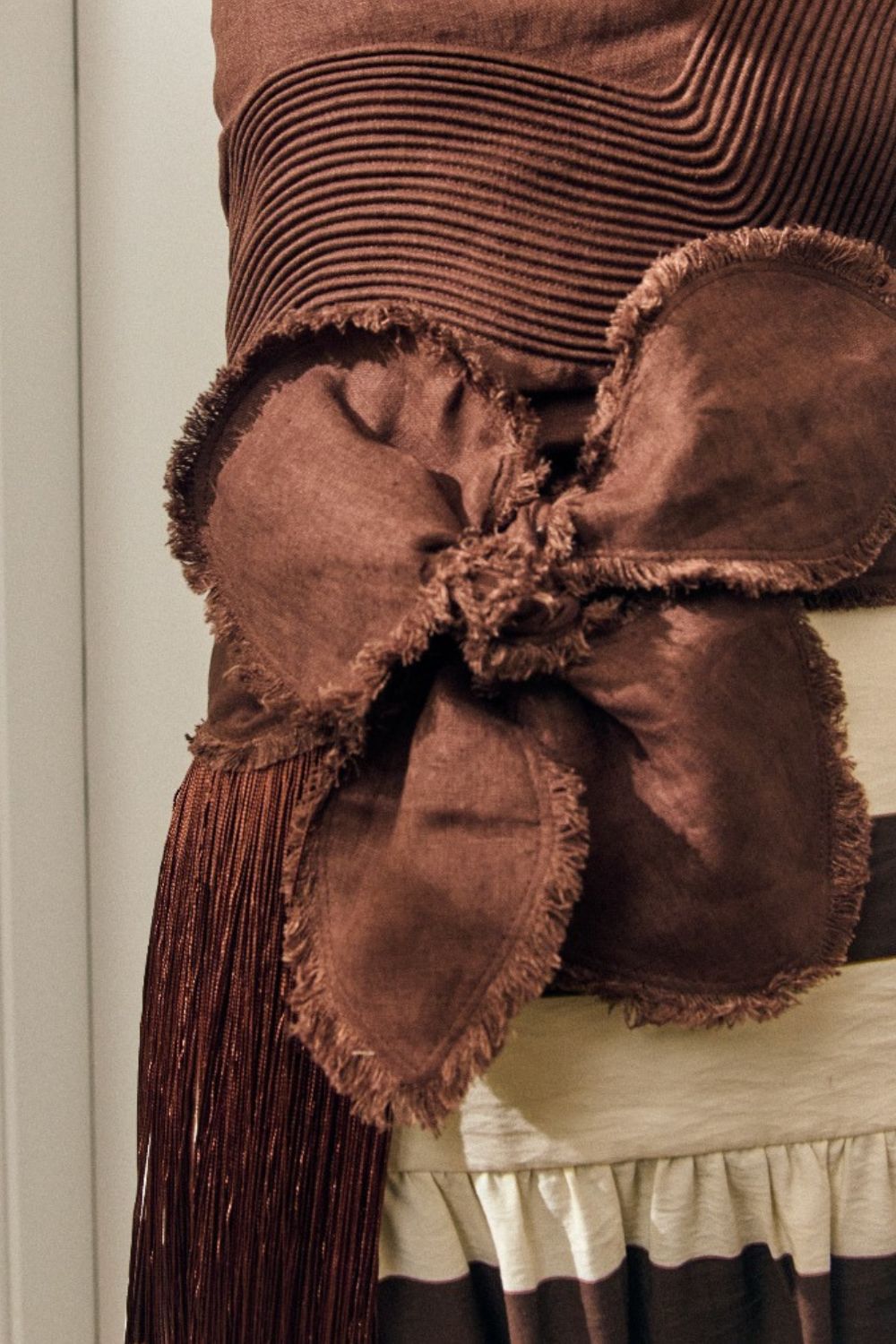 New Orquidea Belt Brown with Fringes