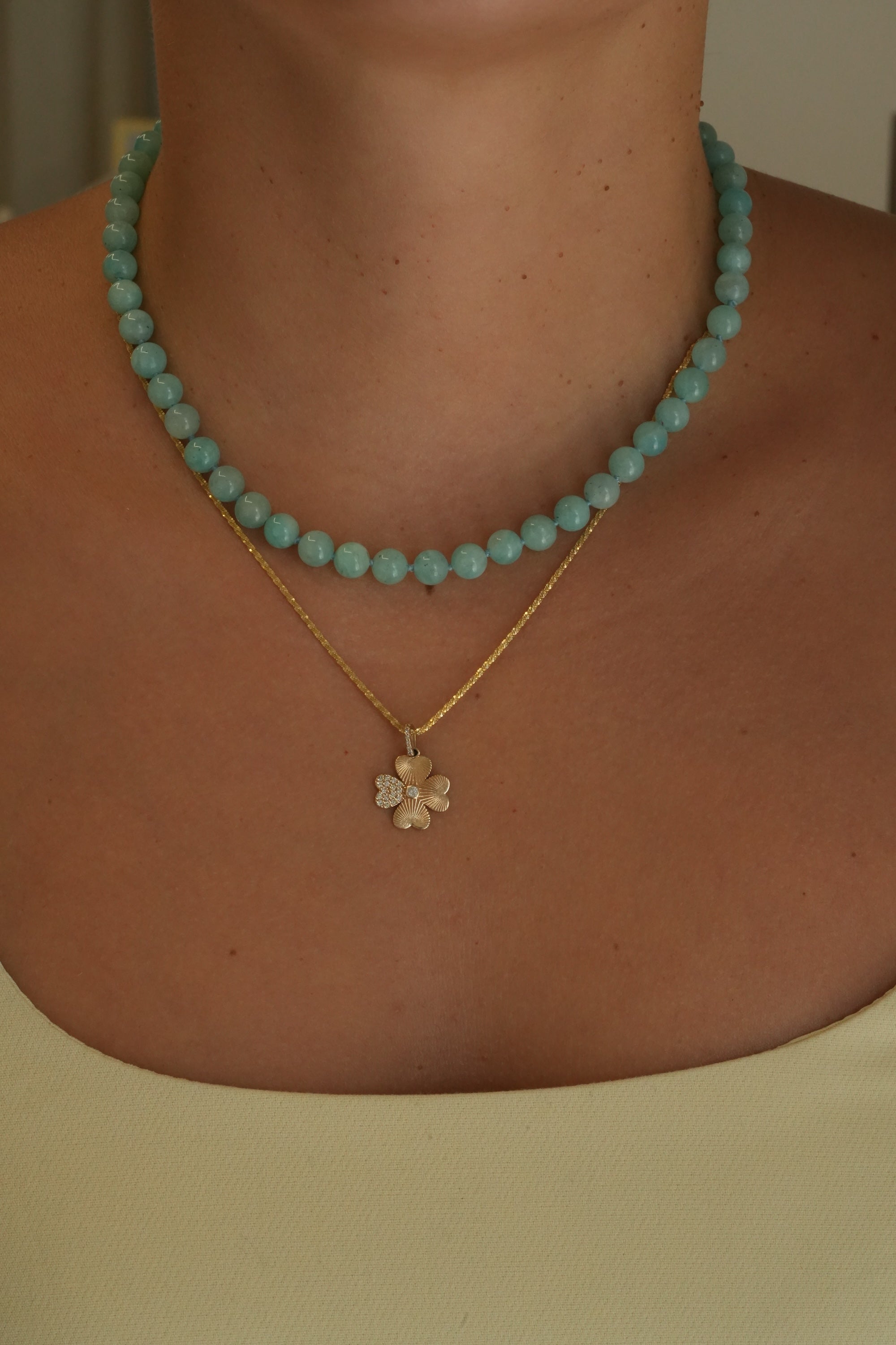 Aqua Beaded Necklace