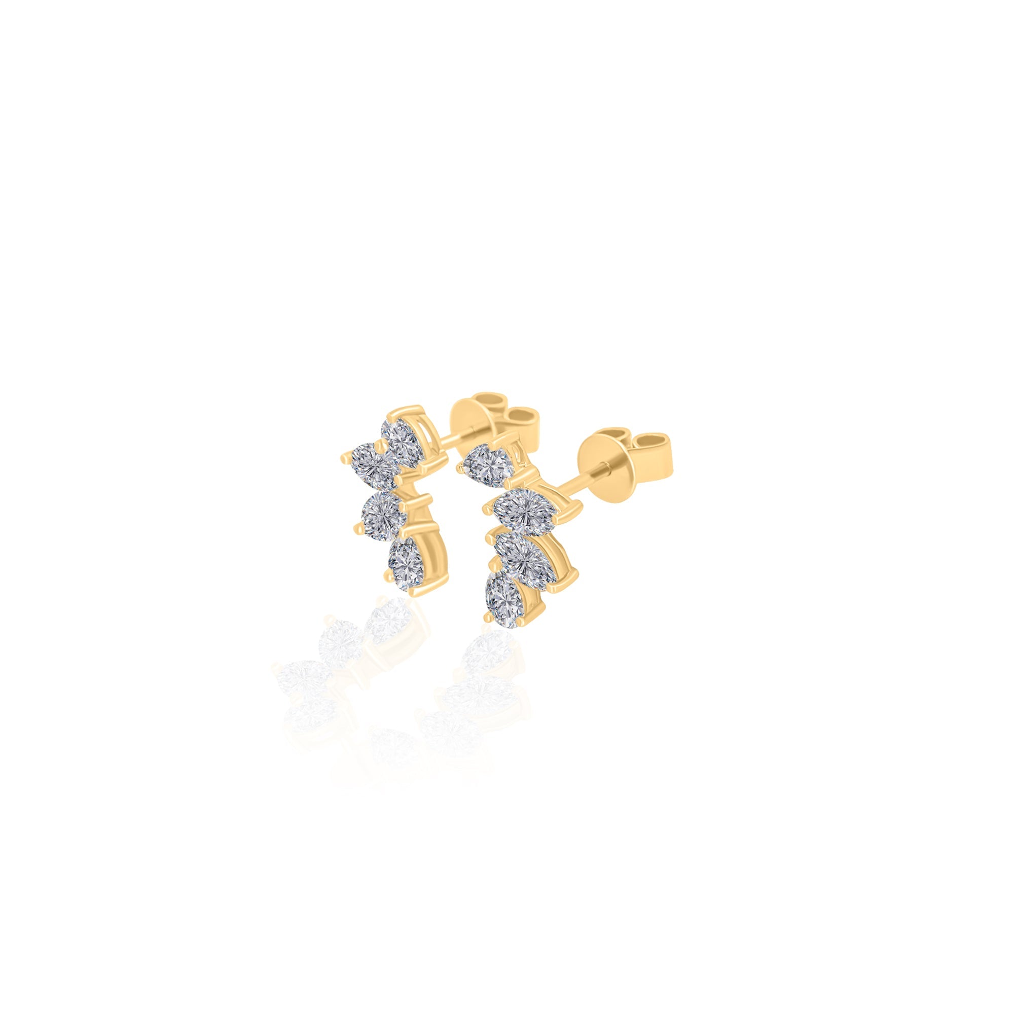 Gold Lab Diamond Multi Shape Climber Stud