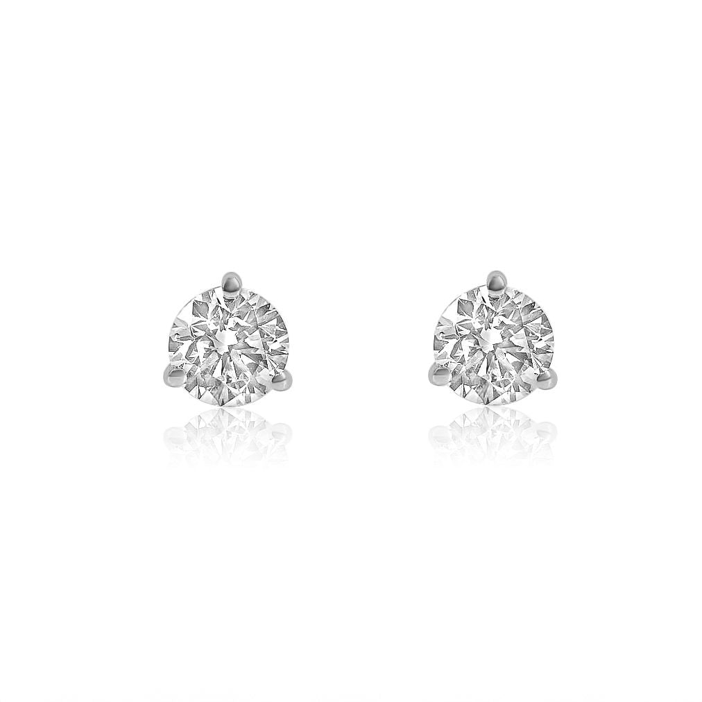Gold Lab Diamond Classic Martini Stud Earrings