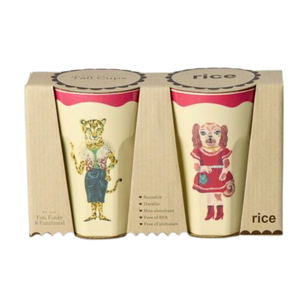 Melamine Tall Cup in Gift Box with Nathalie Lété Print - Tall - Red Kiss - 2 Pack - 13.53 oz