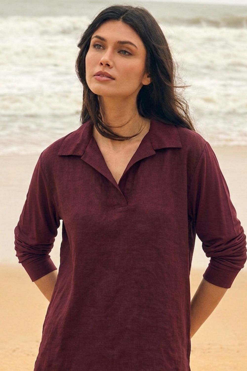 New Provenza Blouse Burgundy