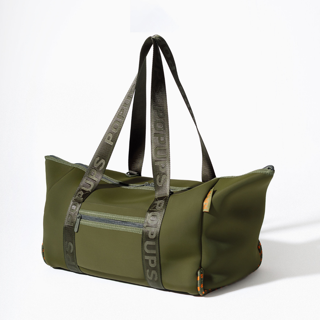 XL ZIPPER TOTE SAFARI GREEN