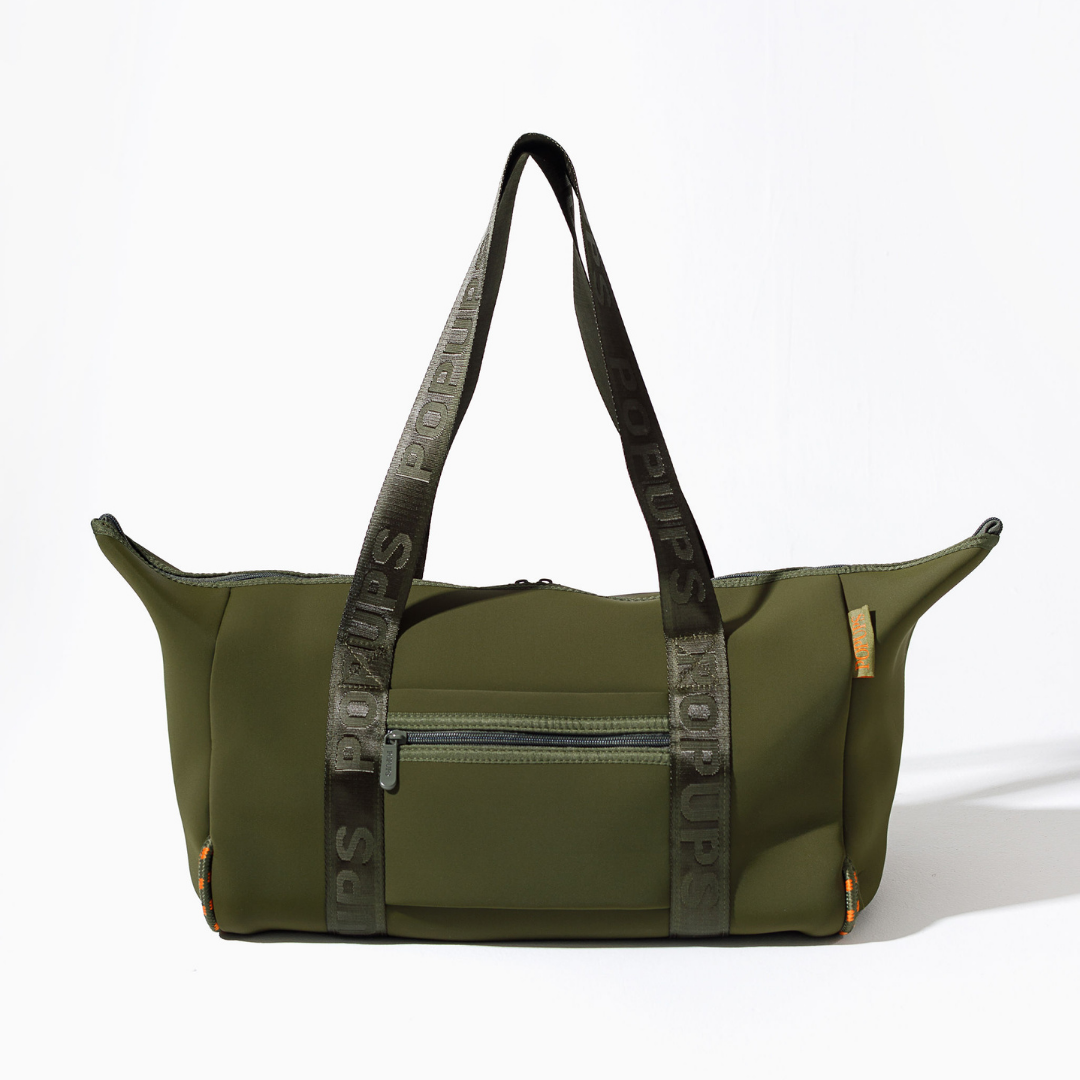 XL ZIPPER TOTE SAFARI GREEN
