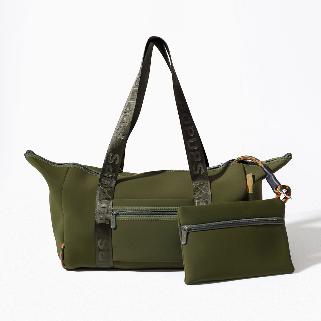XL ZIPPER TOTE SAFARI GREEN
