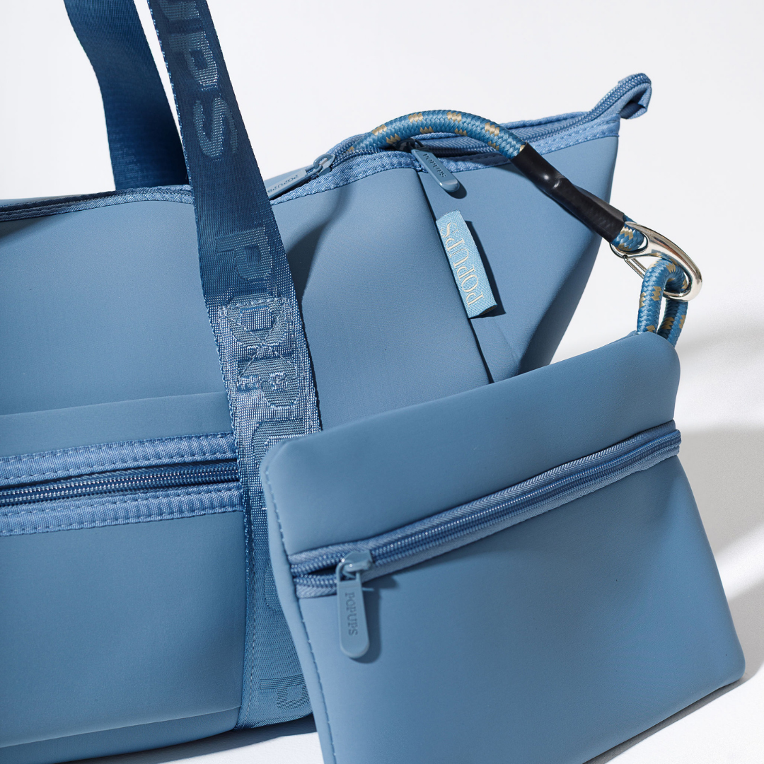 XL ZIPPER TOTE STORMY BLUE