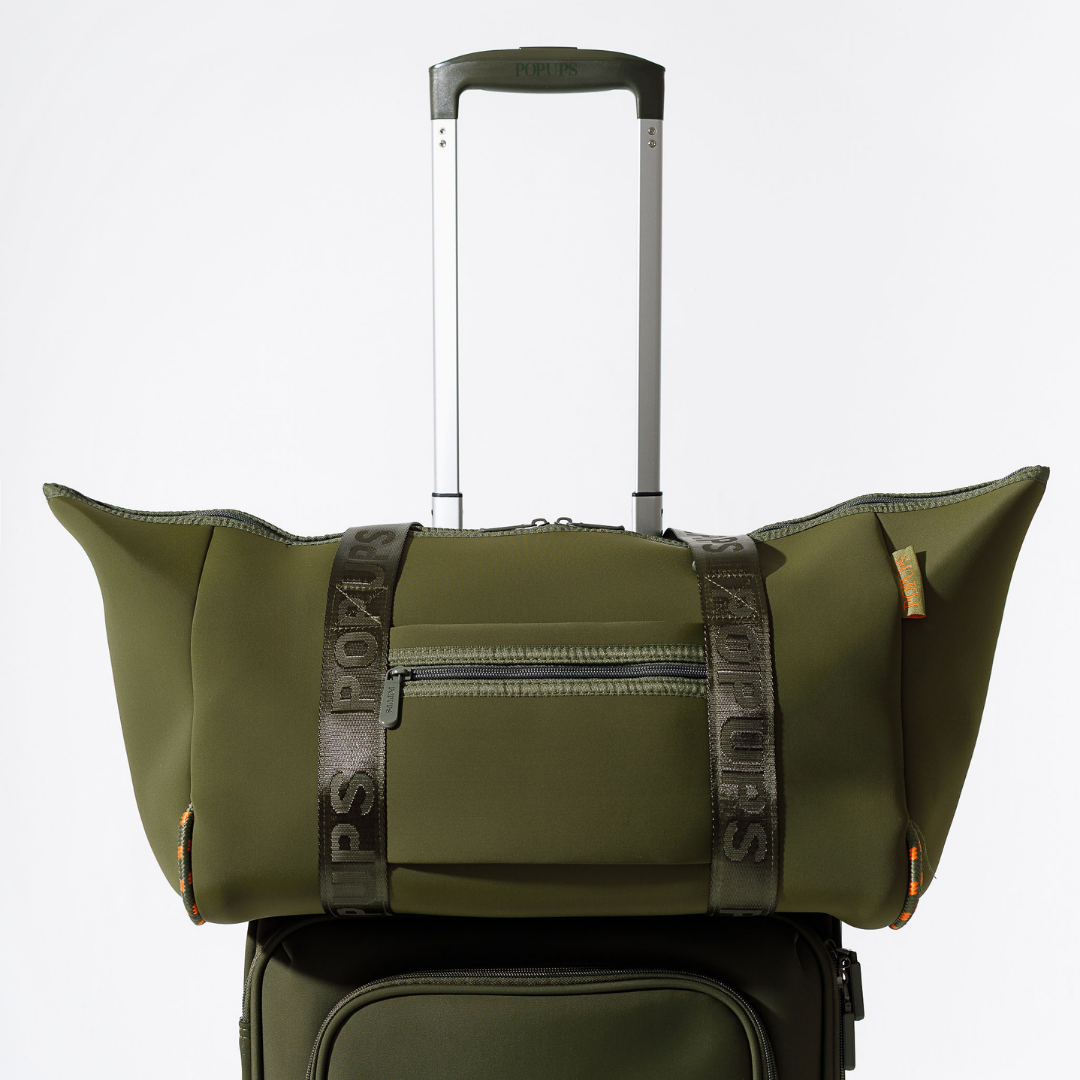 XL ZIPPER TOTE SAFARI GREEN