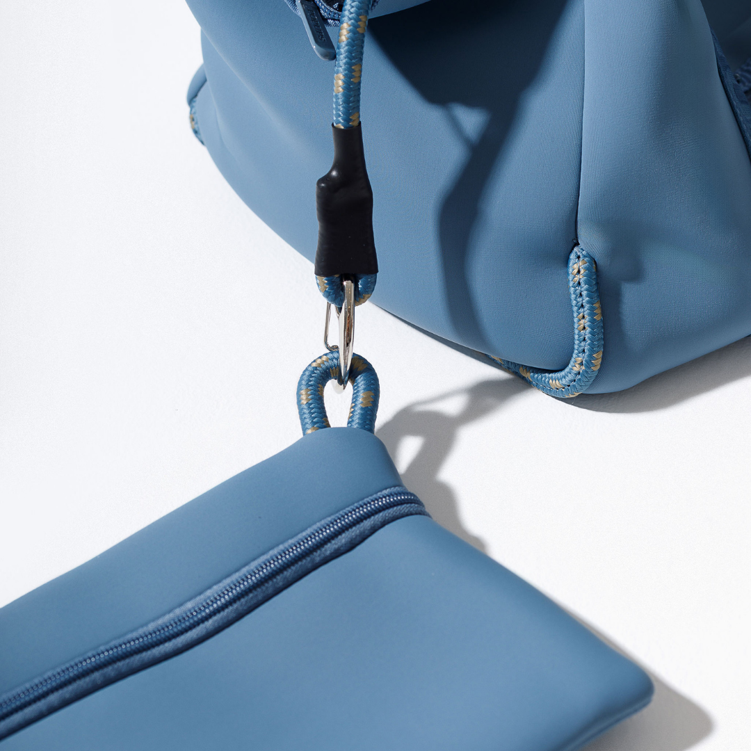 XL ZIPPER TOTE STORMY BLUE