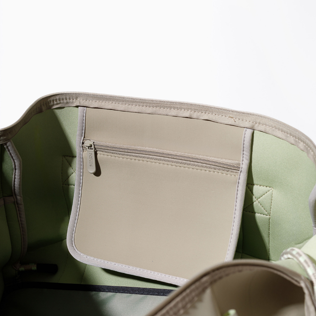 XL ZIPPER TOTE TAUPE