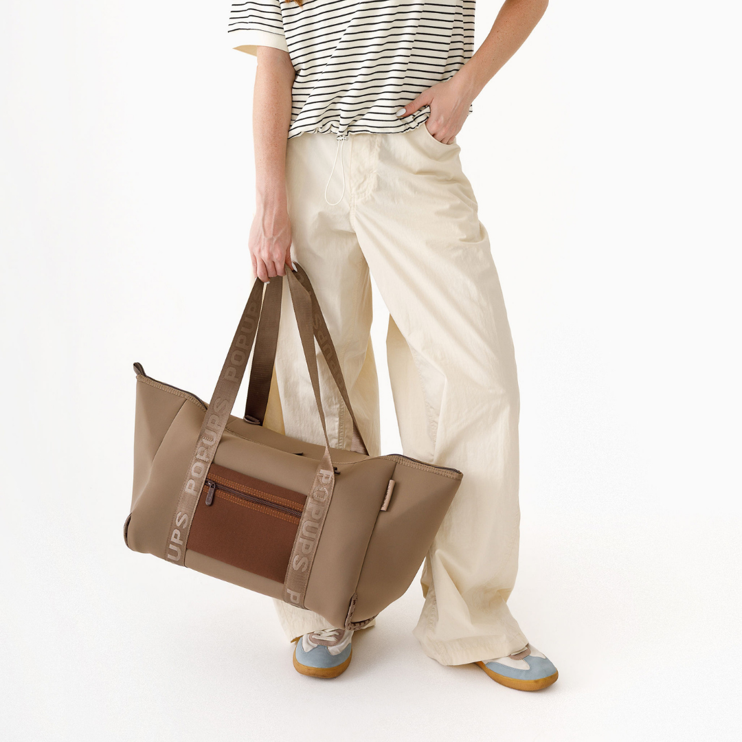 XL ZIPPER TOTE MOCHA