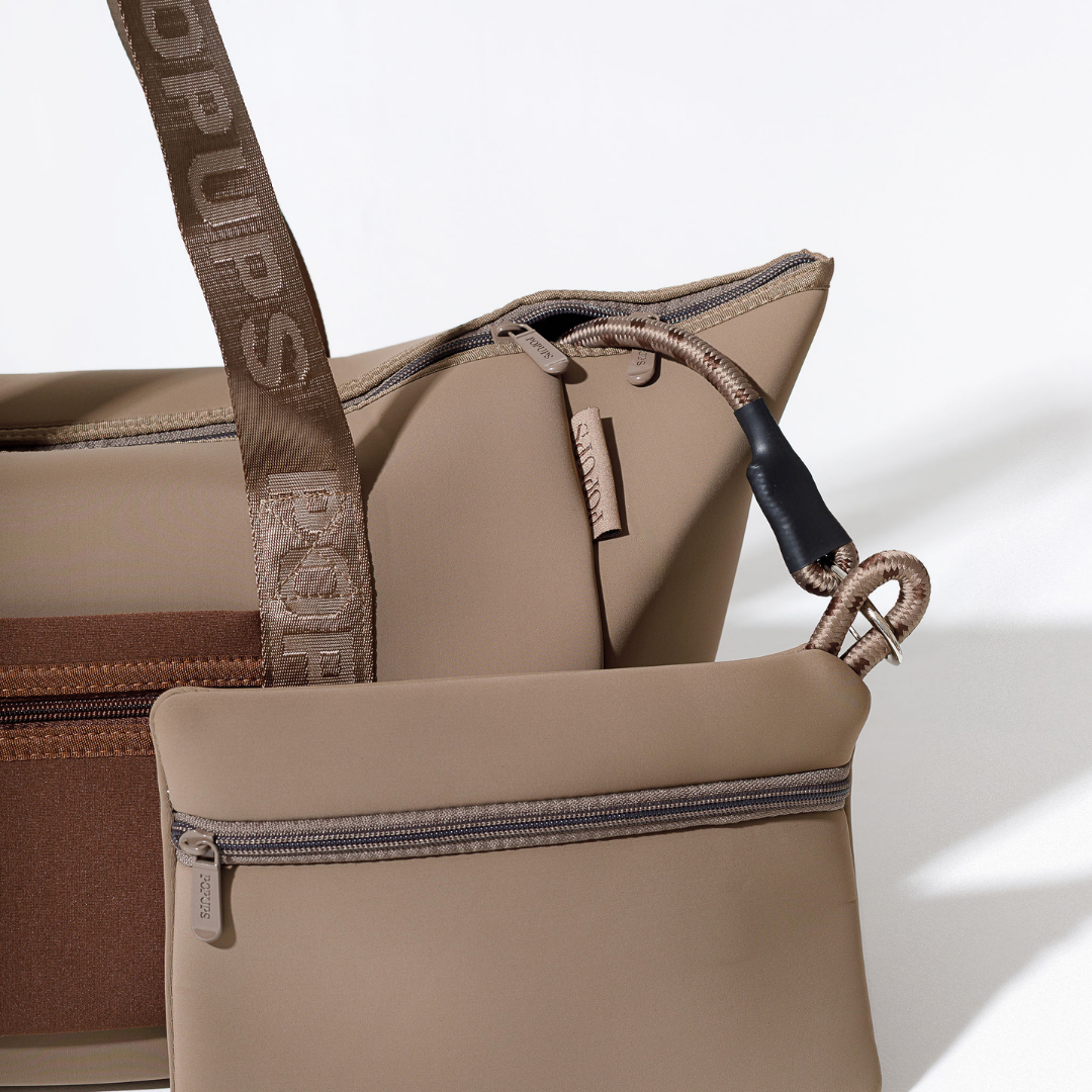 XL ZIPPER TOTE MOCHA