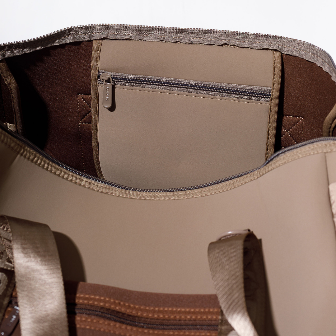XL ZIPPER TOTE MOCHA