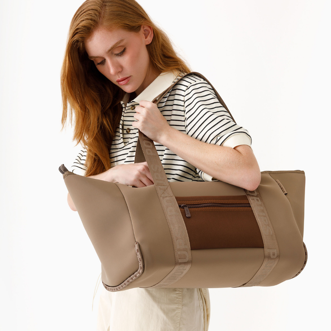 XL ZIPPER TOTE MOCHA