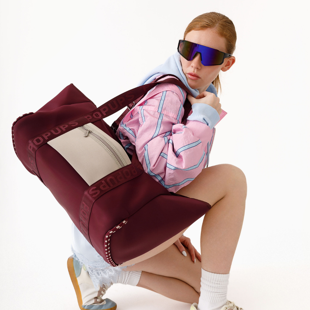 XL ZIPPER TOTE BORDEAUX
