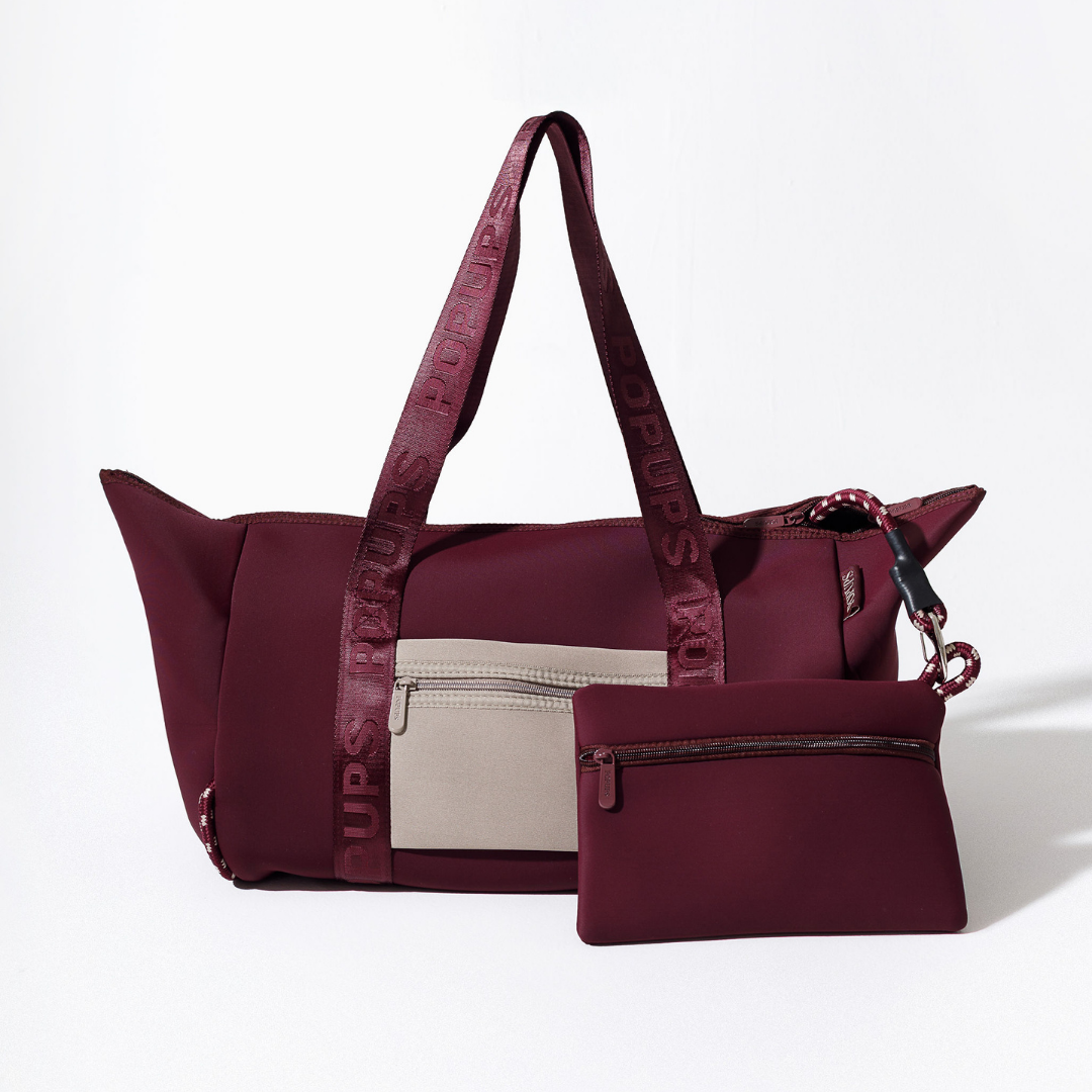 XL ZIPPER TOTE BORDEAUX