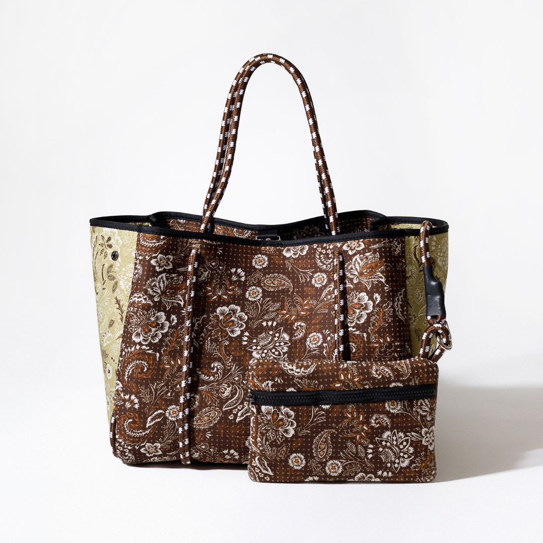 EVERYDAY TOTE PAISLEY COCOA