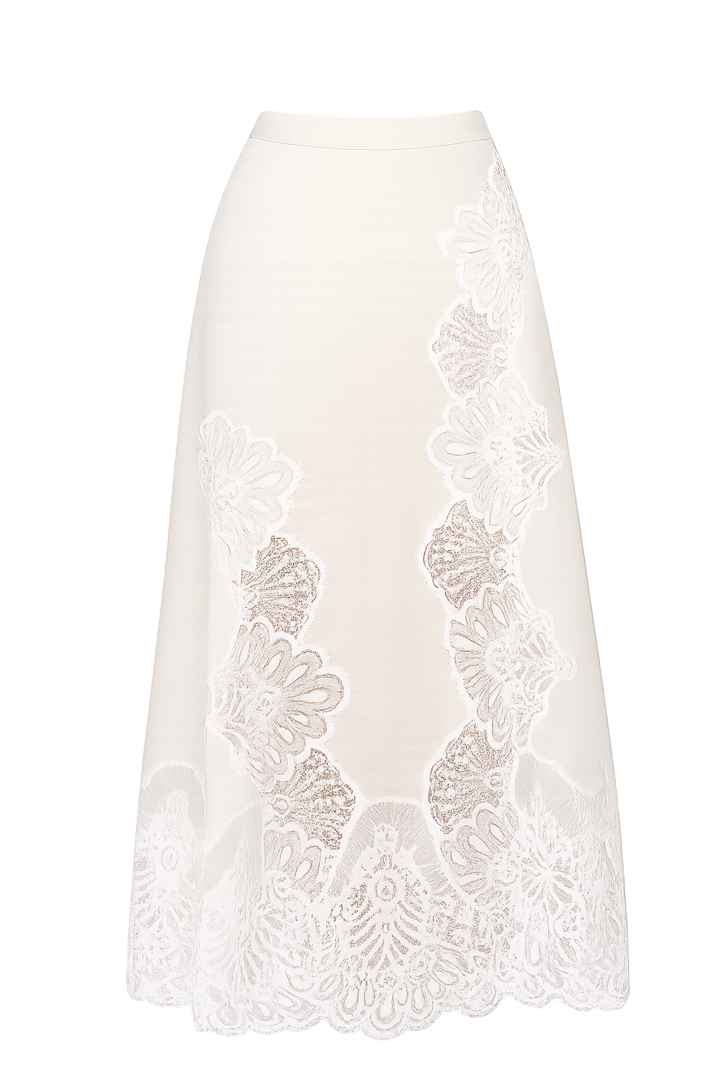 Falda Salome color ivory – vista frontal de producto