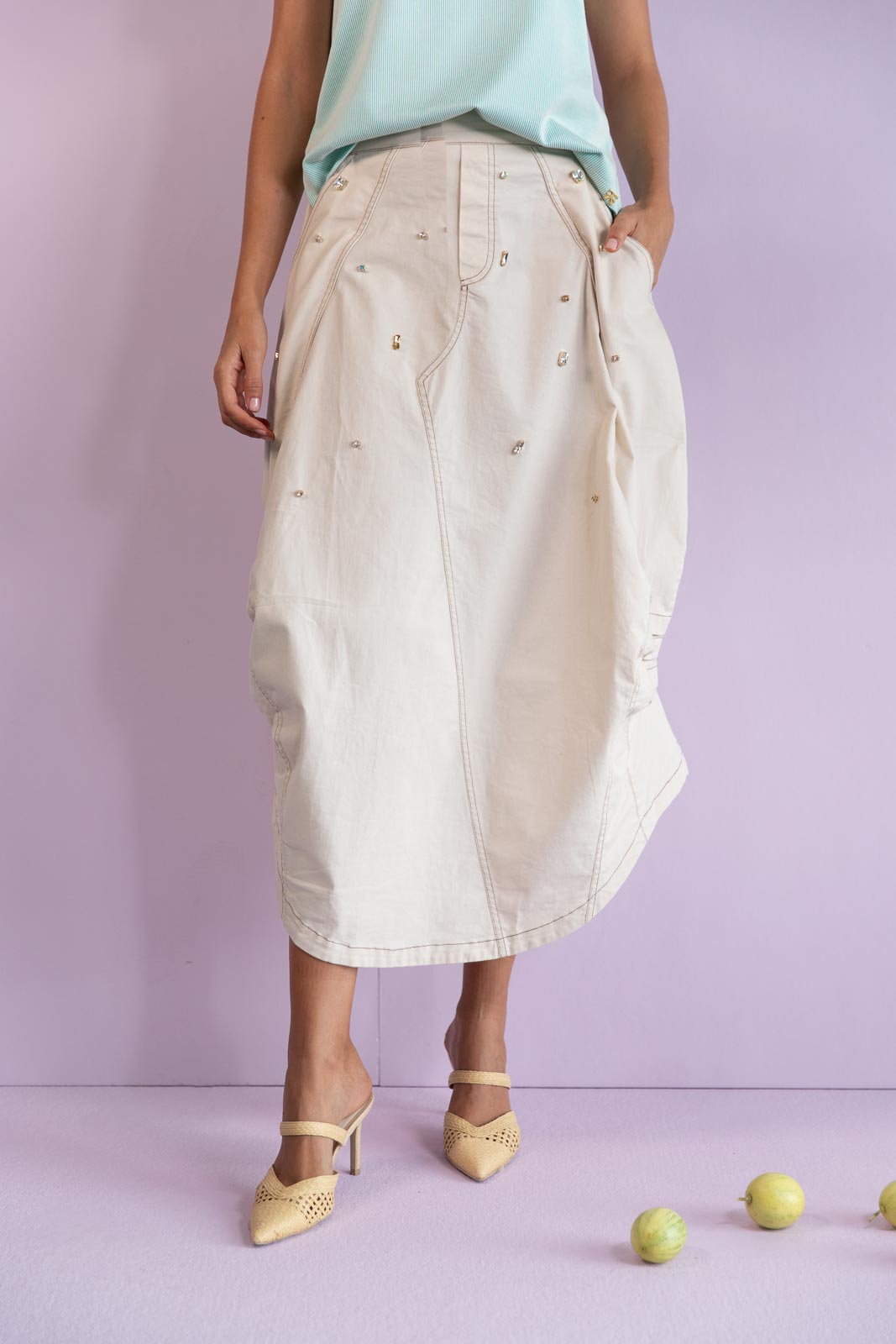 Falda Breeze Gems Ivory
