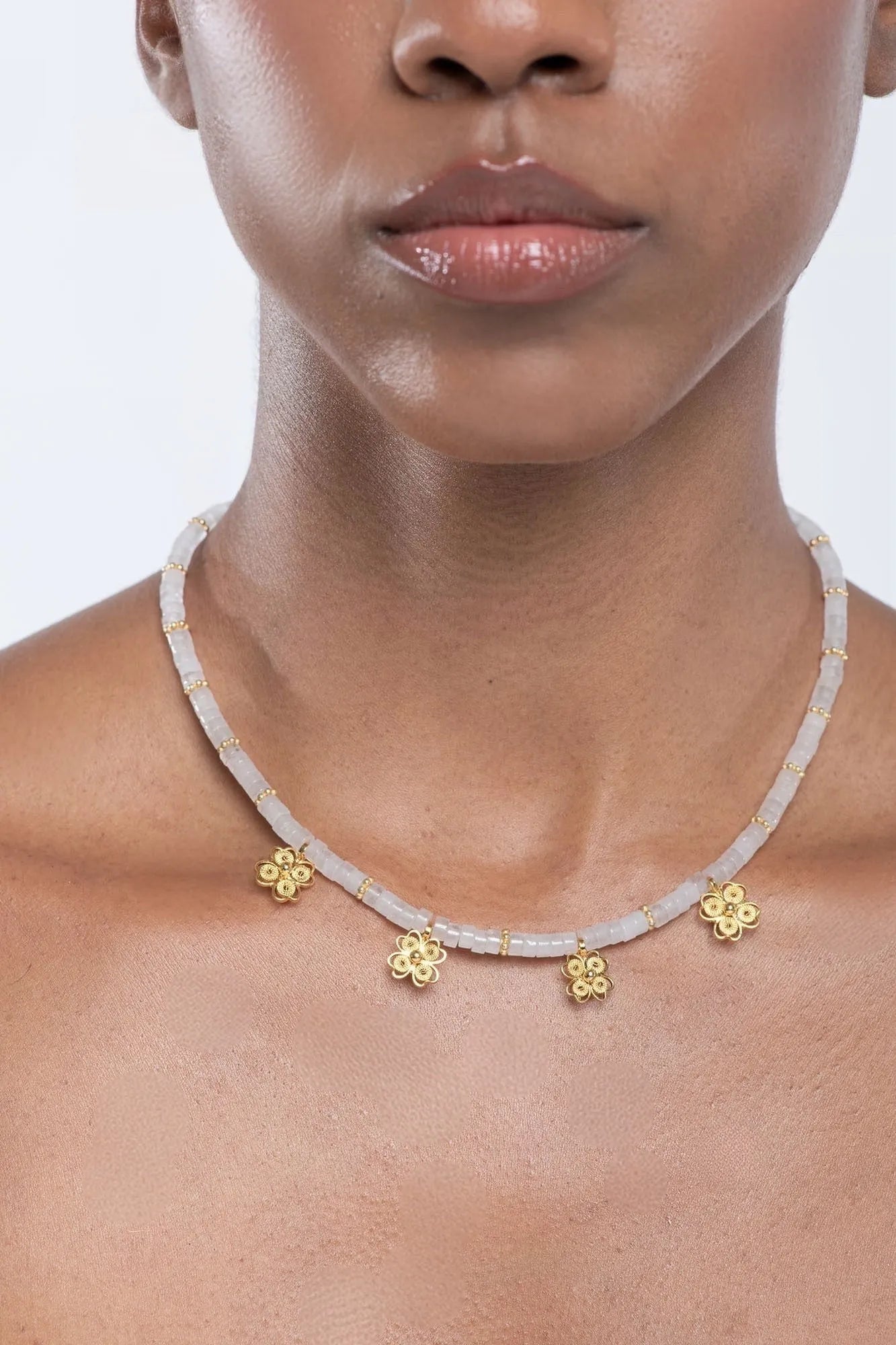Flower Whispering Stone Necklace - Pre Order