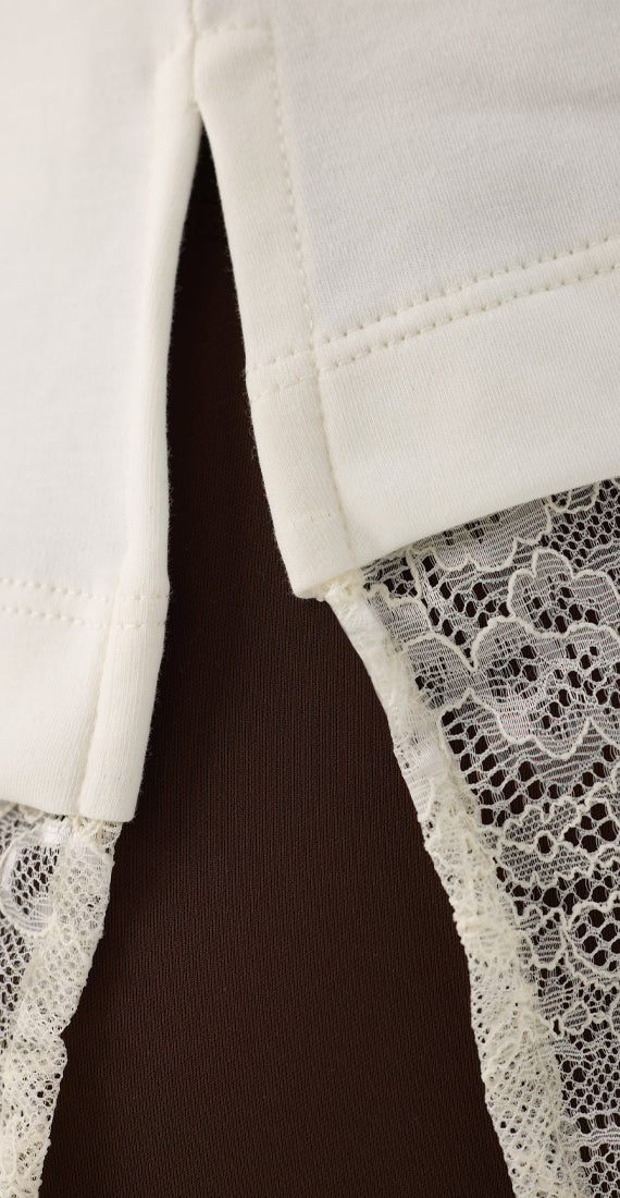 VANILLA VEIL LACE T-SHIRT