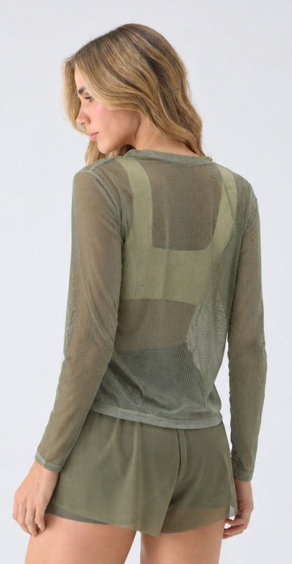 PEARL MESH CARDIGAN