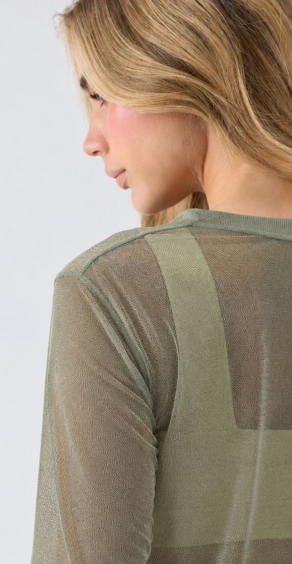 PEARL MESH CARDIGAN
