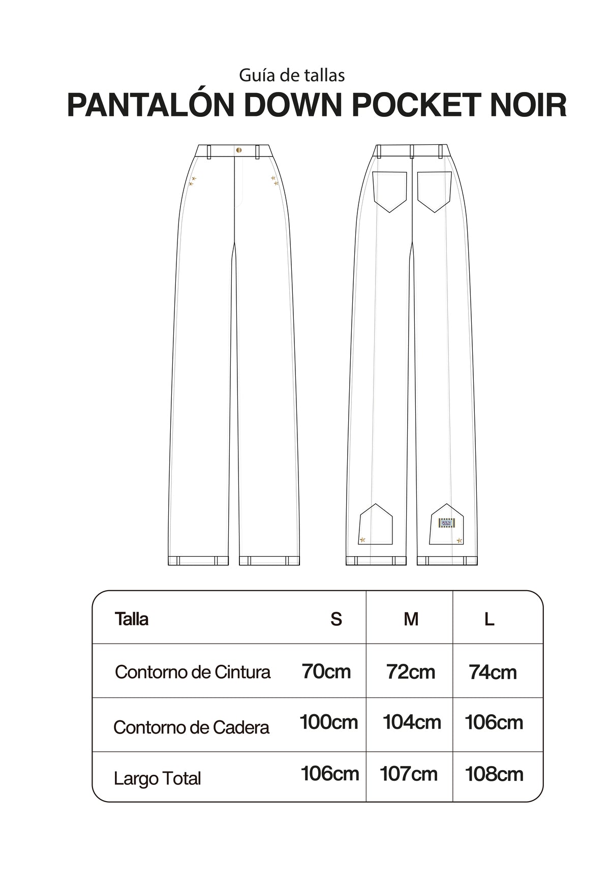 Pantalón Down Pocket Noir