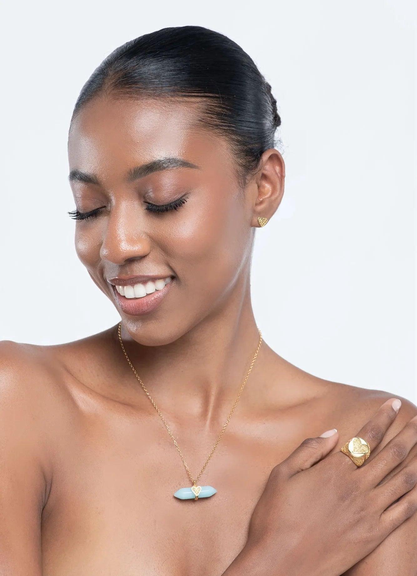 Holding Crystal Necklace