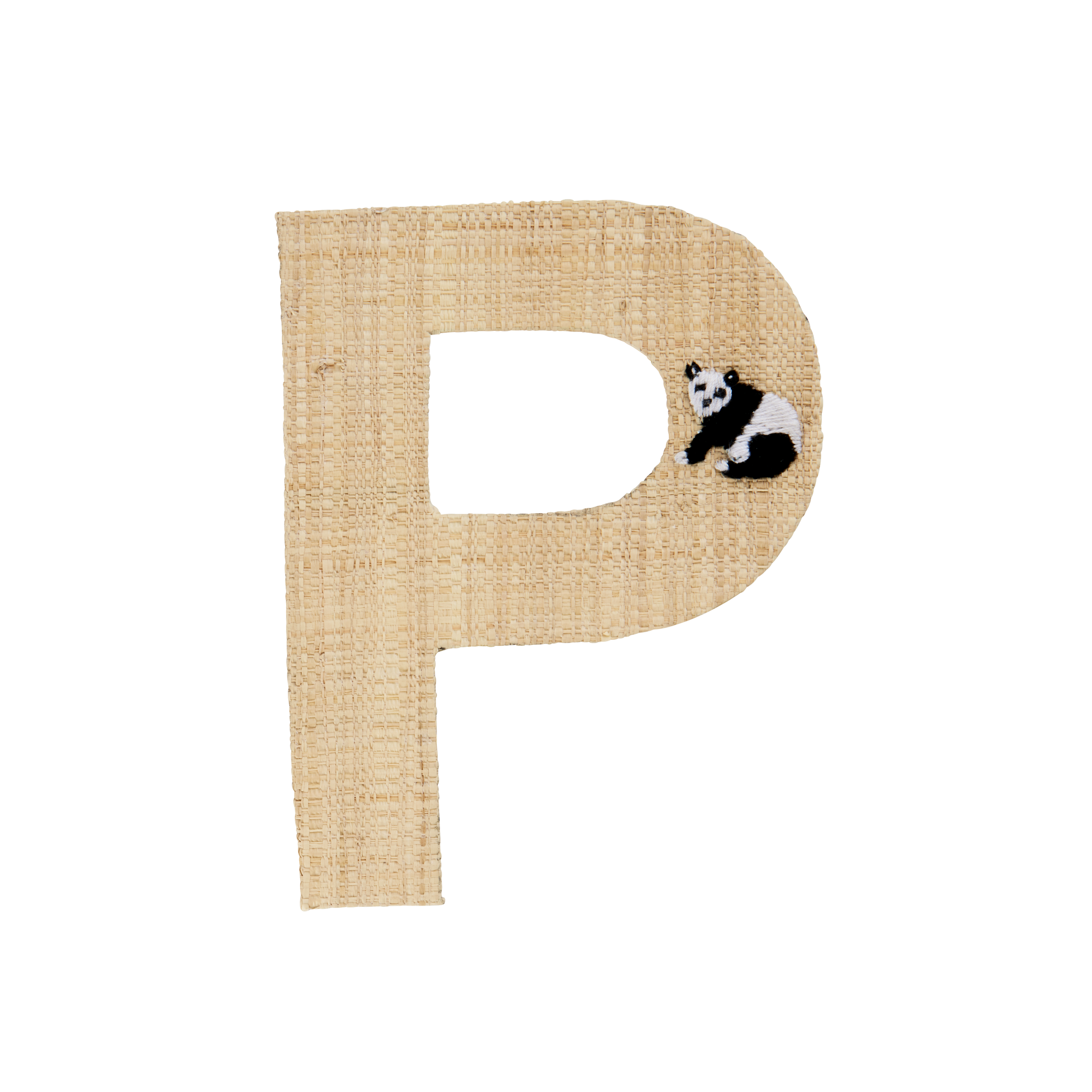 One Raffia Letter Sticker | Boy - P