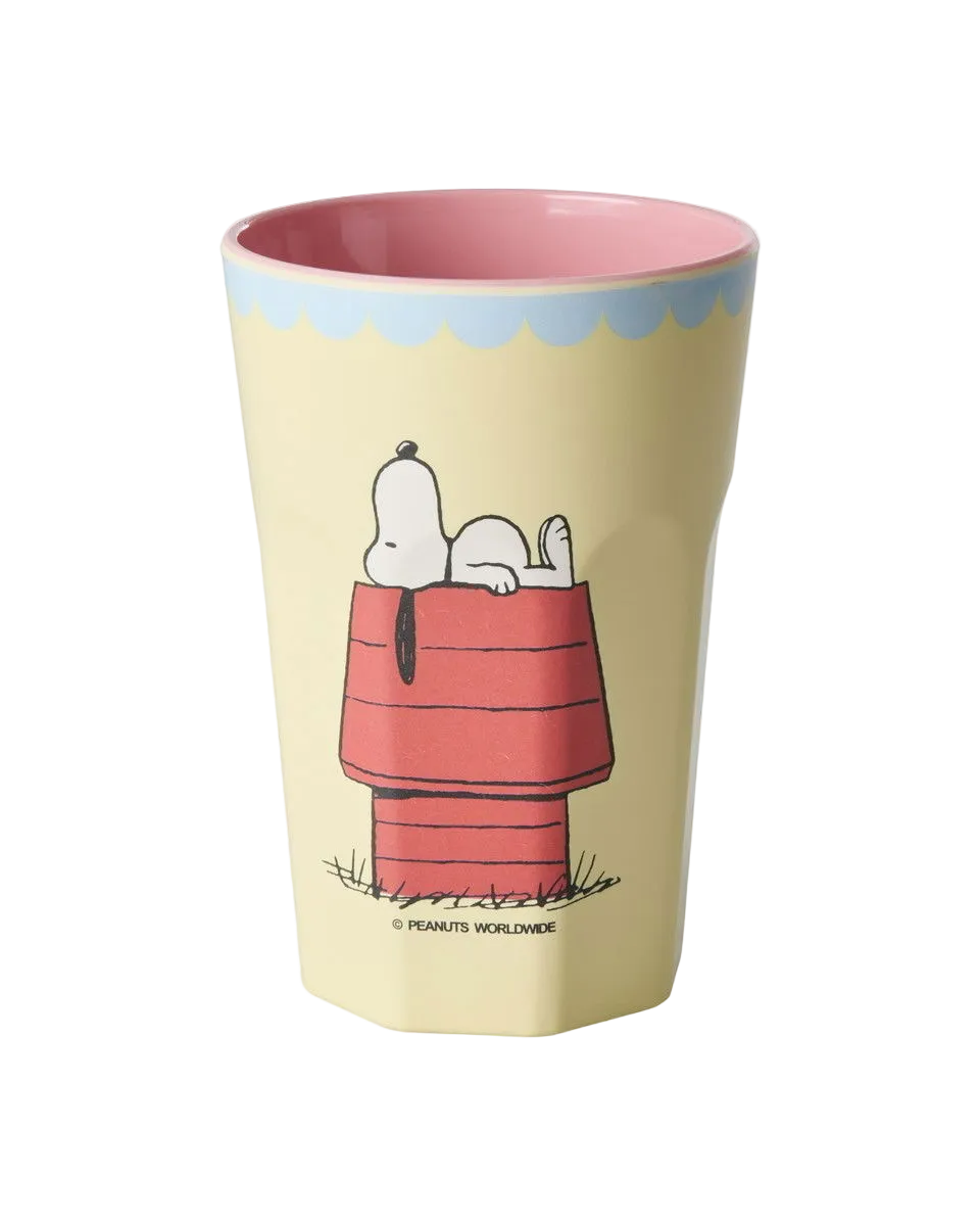 Tall Cup - Snoopy Print in Cream -