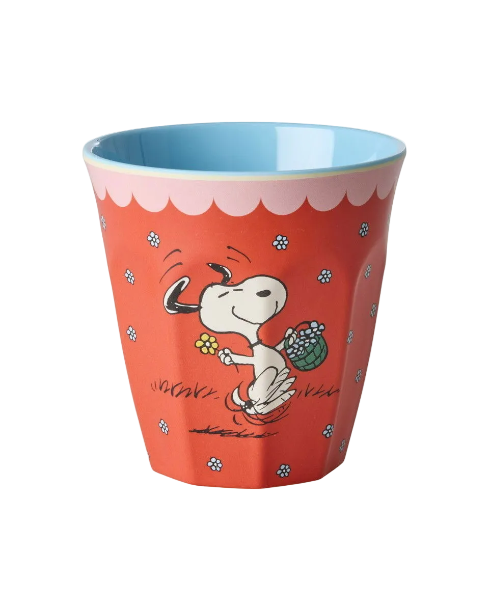Melamine Cup with Snoopy Print - Red - 8.45 oz -